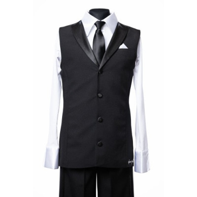 Men's long ST vest with flap