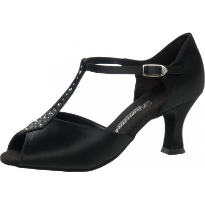 Dámské boty na latinu Diamant mod.010 černý satén F6,5 cm
