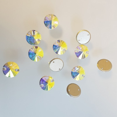 Sewing stone cut AB 12mm 3200