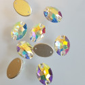 Sewing stone cut AB oval 11x16mm 3210