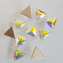 kámen našívací broušený 16mm crystal AB trojúhelník