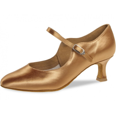 Women's standard Diamant shoes mod.050 bronze satin heel F5 cm (050-106-087)