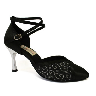 HDS DST003 černý satén/stříbrný glitr F7