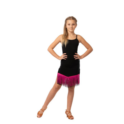 Sukně LA vzor 3 cerná/gialo fluo