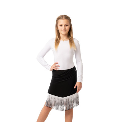 Skirt LA ladies pattern 4 black/bianco - white