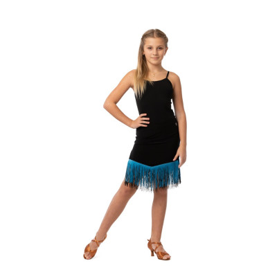 Sukně LA vzor 3 cerná/turchese