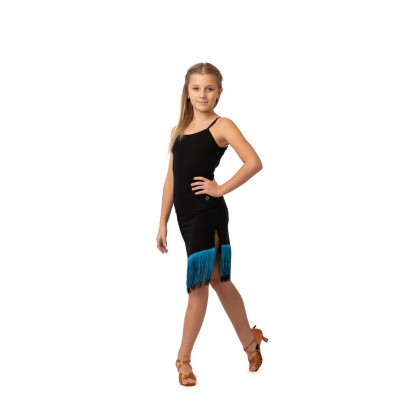 Sukně LA vzor 3 cerná/turchese