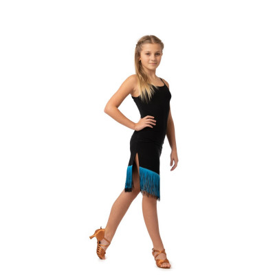 Sukně LA vzor 3 cerná/turchese