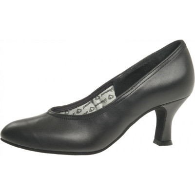 Dámské boty na standard  Diamant mod.069 černá kůže podpatek F5 cm