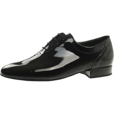 Pánské boty na standard  Diamant mod.079 černý lak 2cm (079-075-038)