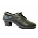 Men's Latin dance shoes HDS PLA001 black Natur - H leather heel 3,5cm