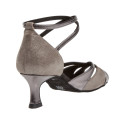Dámské boty na latinu  Diamant mod.141 Bronzová kůže/bronzový velur F5 cm