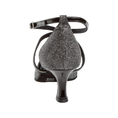 Dámské boty na standard  Diamant mod.170 černý glitr/lak 5cm Flare (170-106-520)