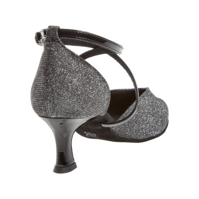 Dámské boty na standard  Diamant mod.170 černý glitr/lak 5cm Flare (170-106-520)