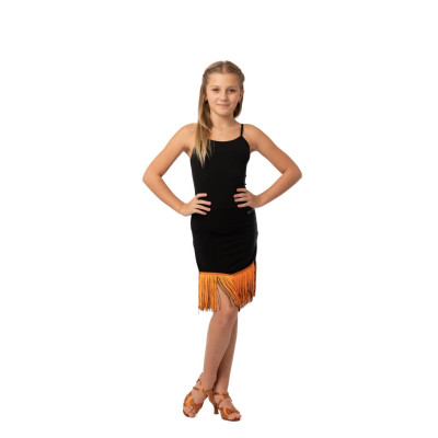 Children's skirt LA pattern 3 black/arancio