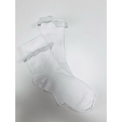 Ponožky dětské s ozdobným lemem organza