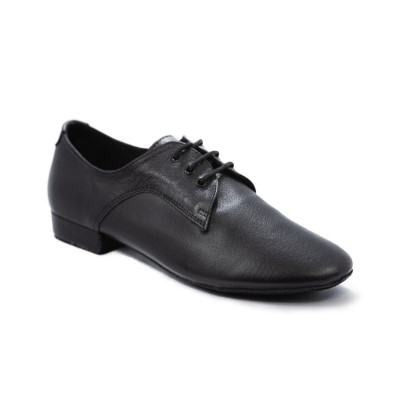 Men's dance shoes for standard HDS PST001 black Natur-V leather heel 2cm