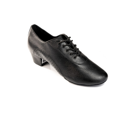 Pánské taneční boty na latinu HDS PLA006 černá kůže podpatek 3,5cm