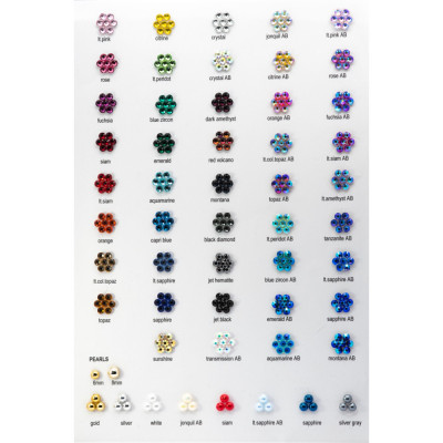 Rhinestone roses ss20 MC coloured