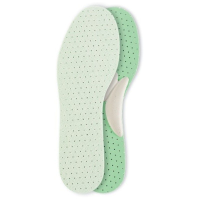 Latex shoe insole with cushion