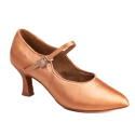 Dámské taneční boty na standard HDS DST006 tělový satén podpatek F5