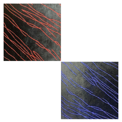 Elastický samet s čárami