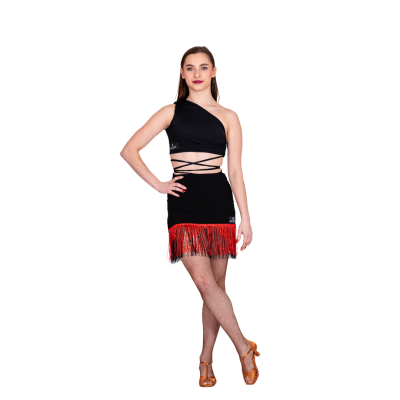 Sukně LA dámská vzor 5 černá/rosso