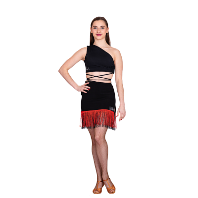 Sukně LA dámská vzor 5 černá/rosso