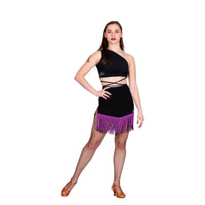 Skirt LA ladies pattern 3 black/purple