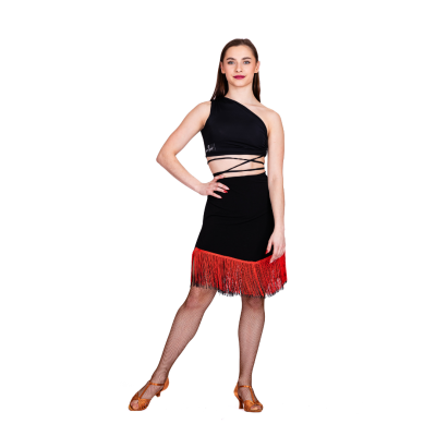 Sukně LA dámská vzor 3 černá/rosso