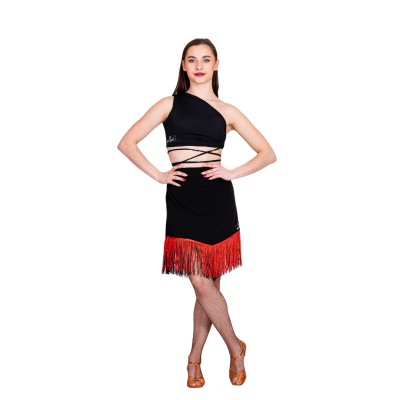 Sukně LA dámská vzor 3 černá/rosso