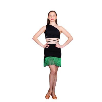 Skirt LA ladies pattern 5 black/verde bandier