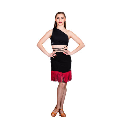 Sukně LA dámská vzor 3 černá/bordeaux