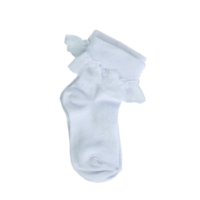 Children's decorative socks with organza trim