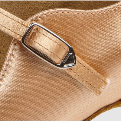 Dámské taneční boty na standard Diamant mod.050 beige satén F5cm