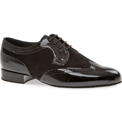 Pánské boty na standard Diamant mod.089 černý lak/černý nubuck