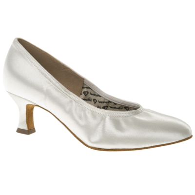 Women's standard shoes Diamant mod.069 white satin F5 cm