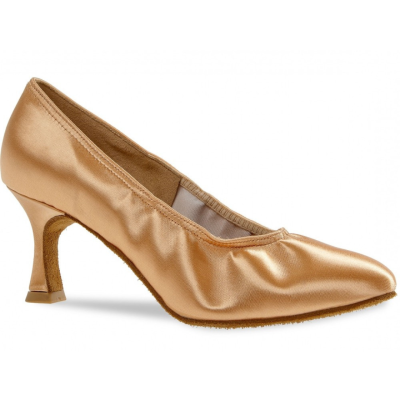 Dámské taneční boty na standard Diamant mod.069 tělový beige satén F6,5cm