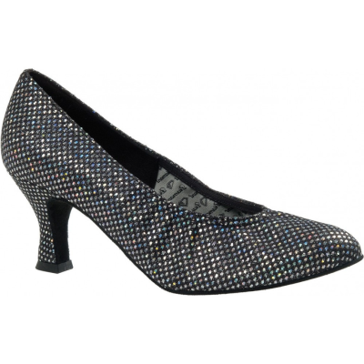 Dámské taneční boty na standard  Diamant mod.069 černý hologram, podpatek F5 cm, boty na standardní tance