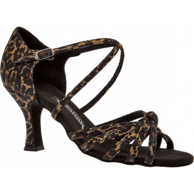 Dámské boty na latinu Diamant mod.111 panter/textil F7 cm