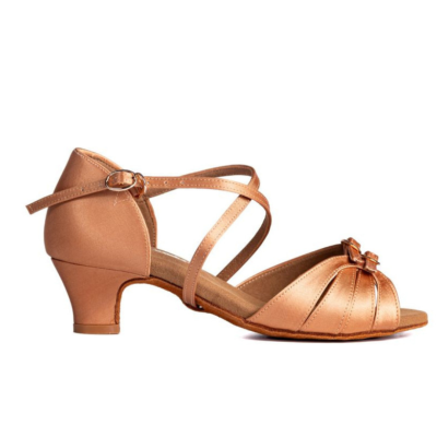 Dětské taneční boty HDS DLA016 tělový satén, cuban