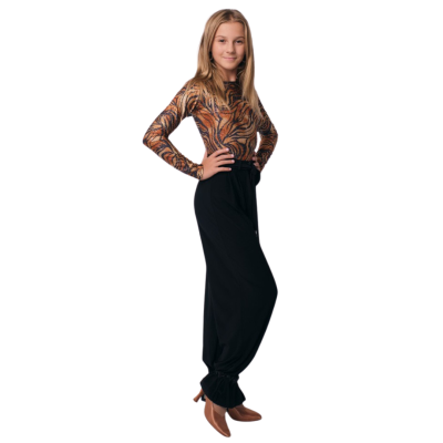 Kalhoty dívčí tréninkové široké DP se šňůrkami