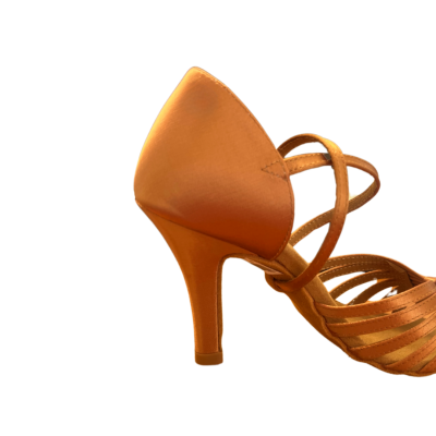 Dámské taneční boty na latinu HDS DLA009 tělový satén podpatek Slim 7,5cm