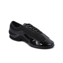Jazz dance shoes HDS black lacquer/black fabric heel 1cm