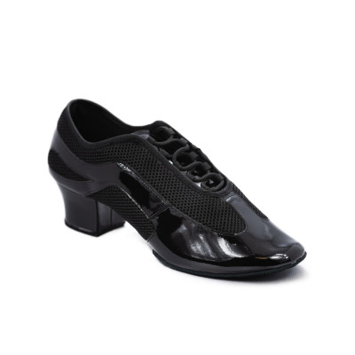 Tréninkové taneční boty HDS T3 černý lak/mesh podpatek 3,5cm