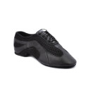 Jazz dance shoes HDS black leather/black fabric heel 1cm