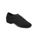 Men's dance shoes for standard HDS PST002 black fabric heel 2cm