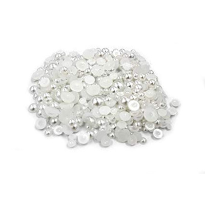 Perly nalepovací barevné White