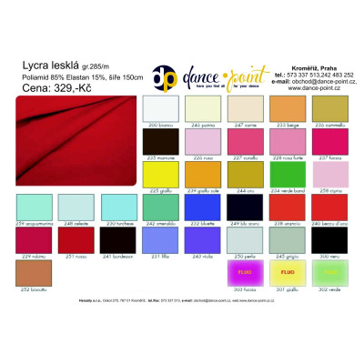 Lycra glossy width150cm